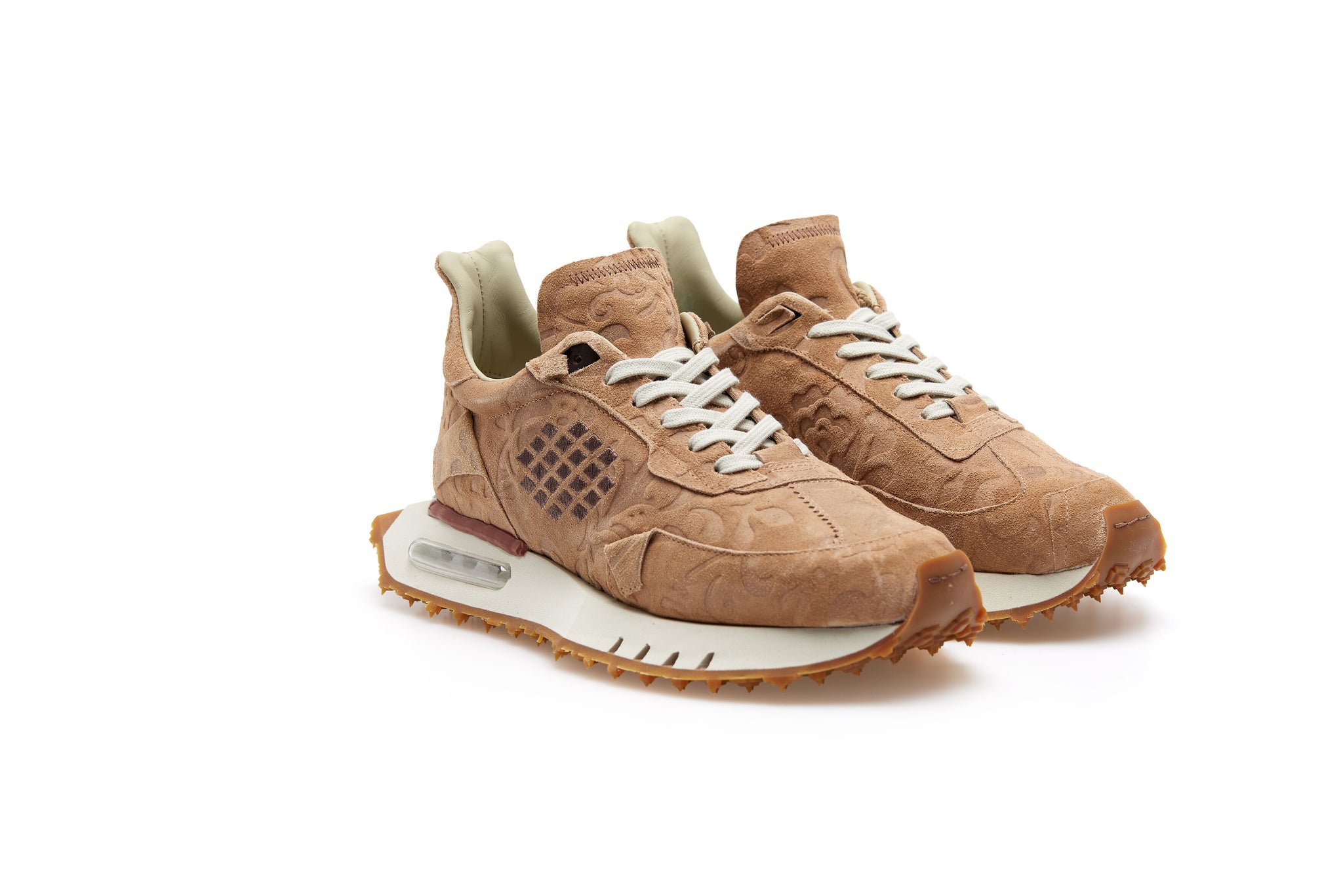 Space Race - Waxed Printed Suede