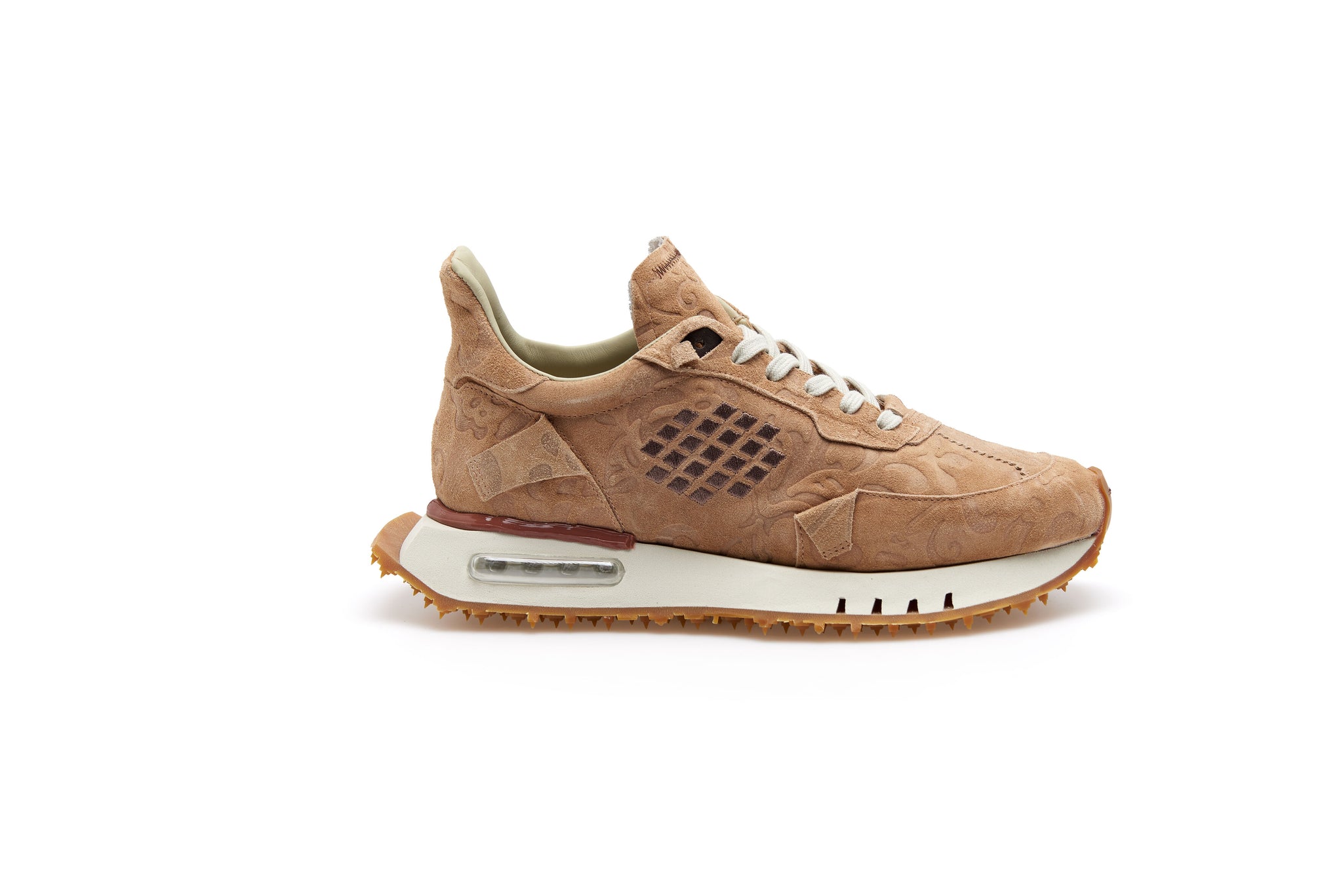 Space Race - Waxed Printed Suede