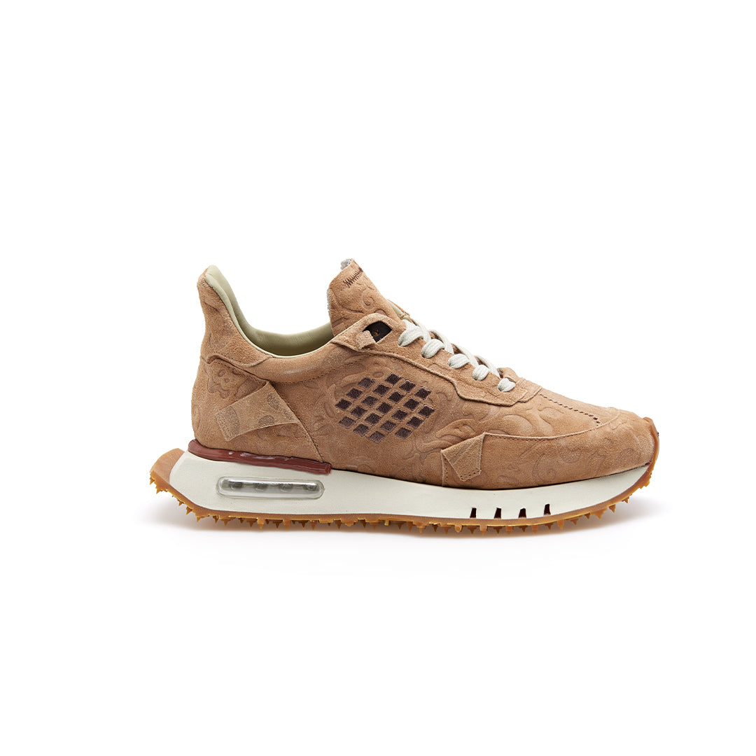 Space Race - Waxed Printed Suede
