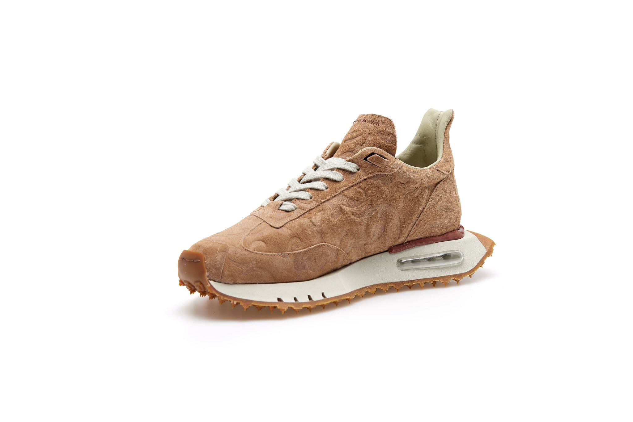 Space Race - Waxed Printed Suede