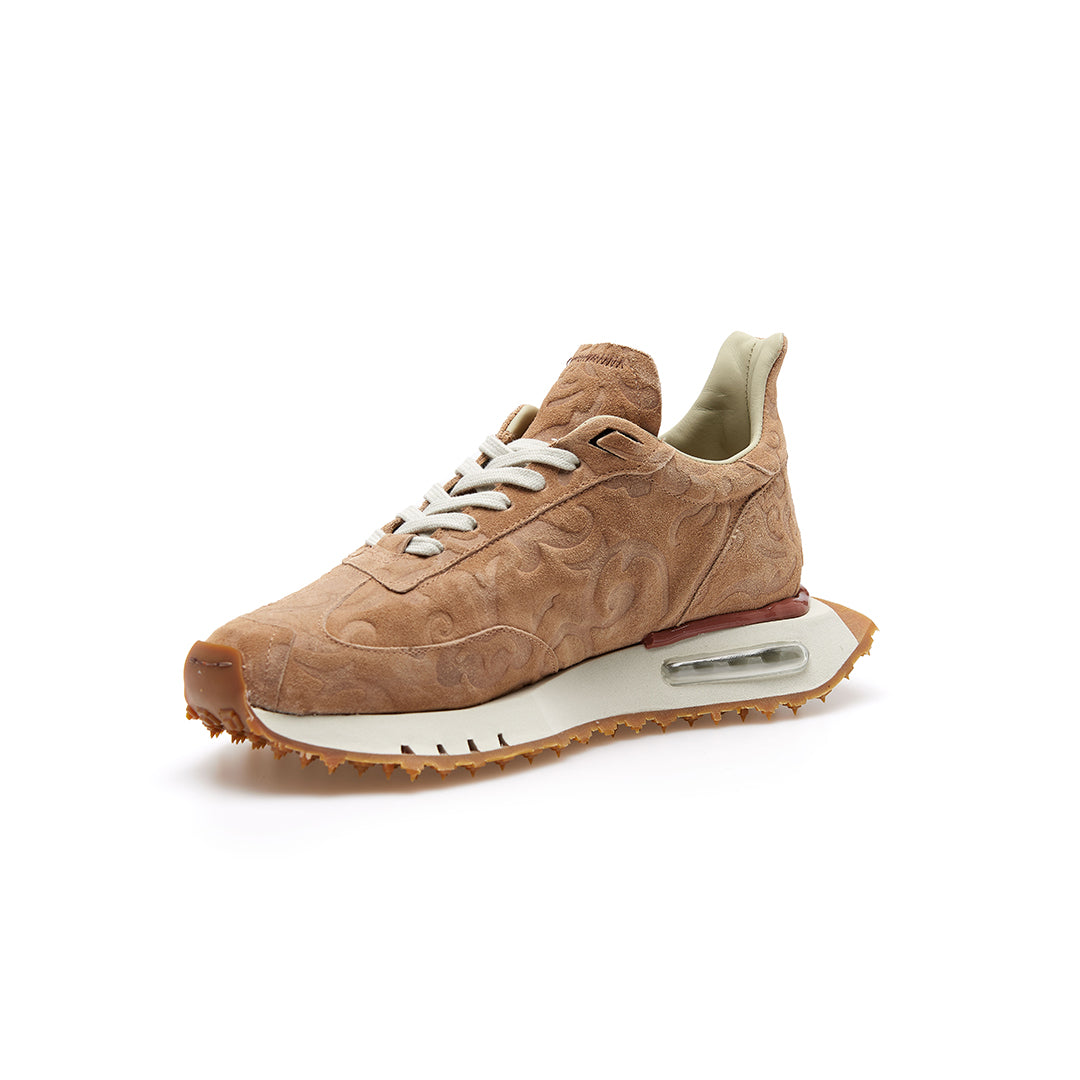 Space Race - Waxed Printed Suede